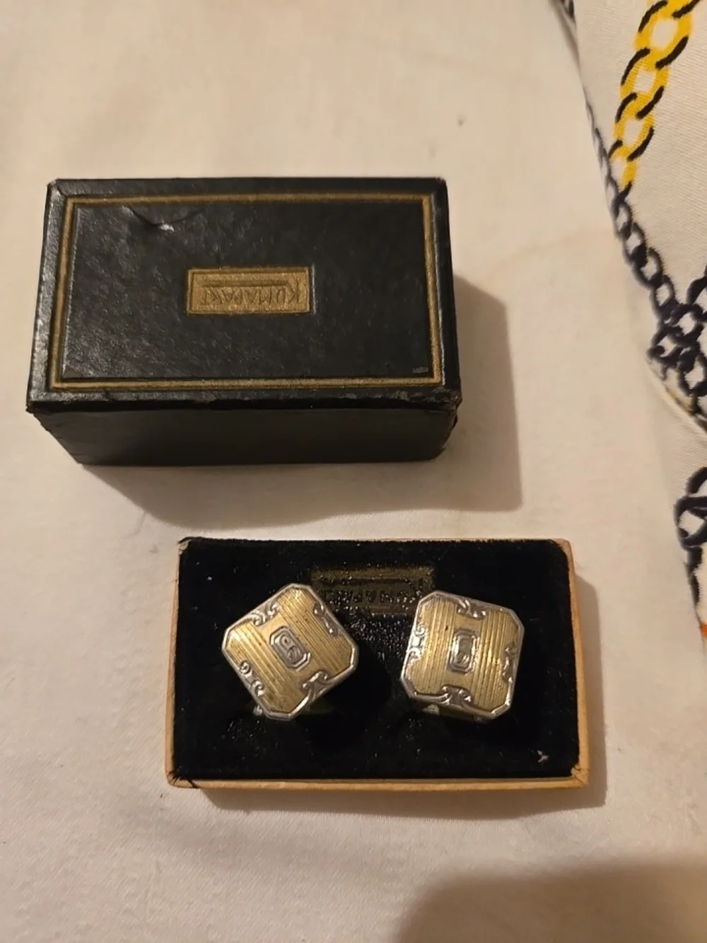 Vintage 1920s Two-Tone Men's Cufflinks